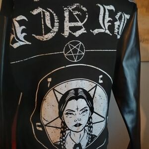 Wednesday Addams Varsity Zip Up Hooded Jacket